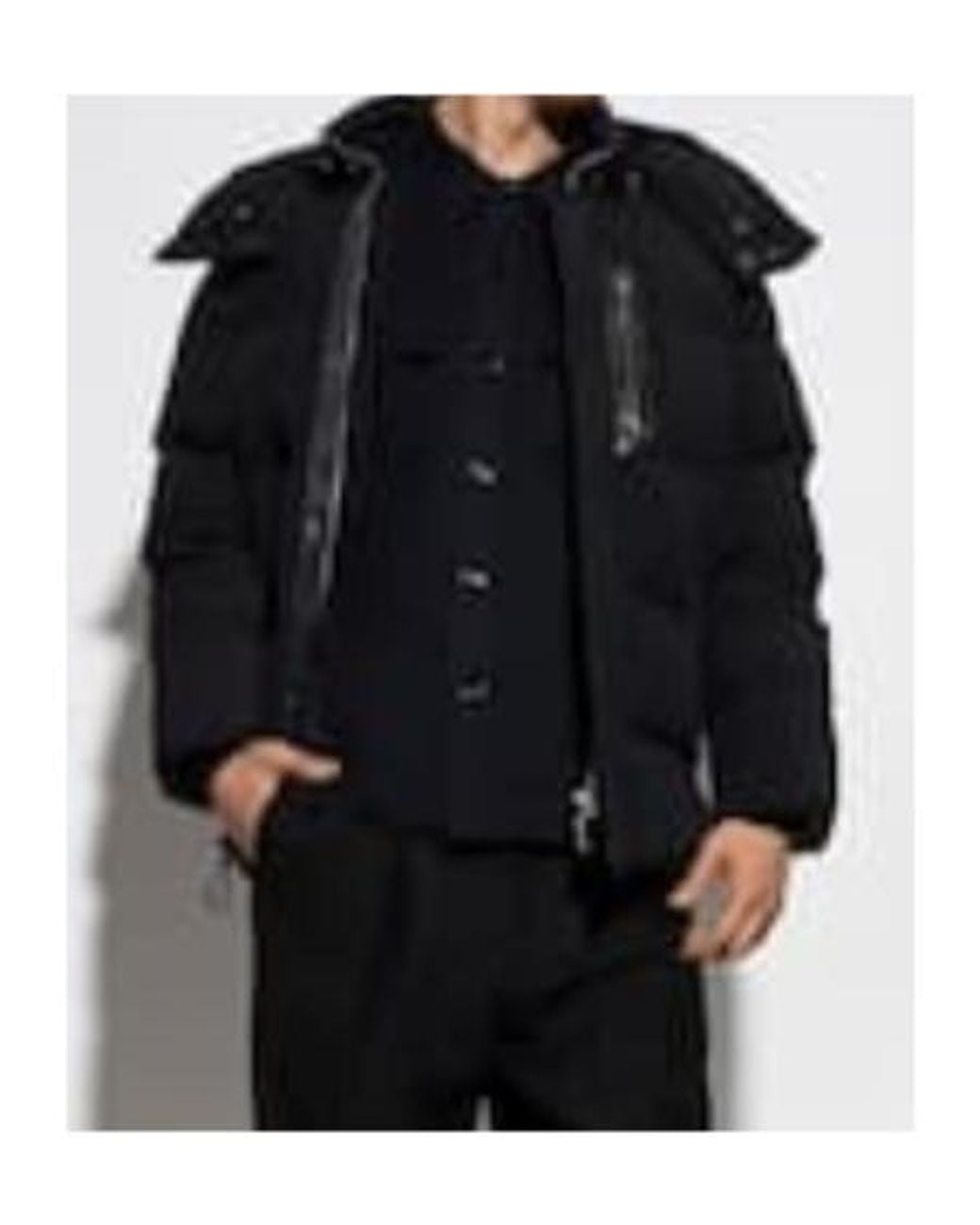 Tom Ford Black Down Jacket With Detachable Hood for men