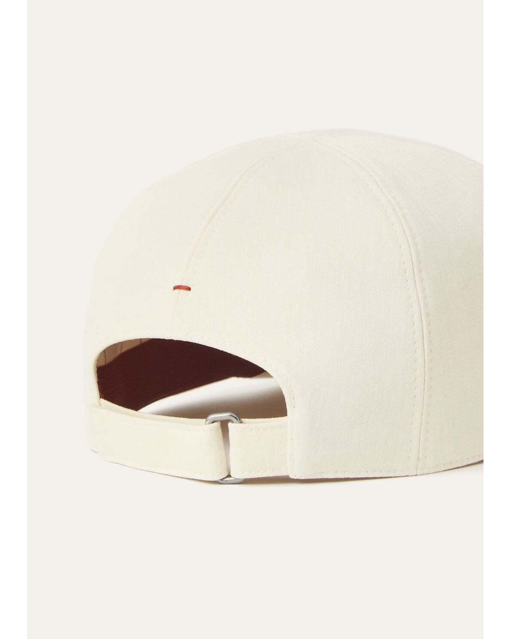 Loro Piana White Baseball Cap for men