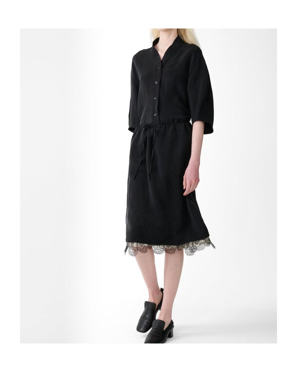 Studio Nicholson Black V-Neck Shirt