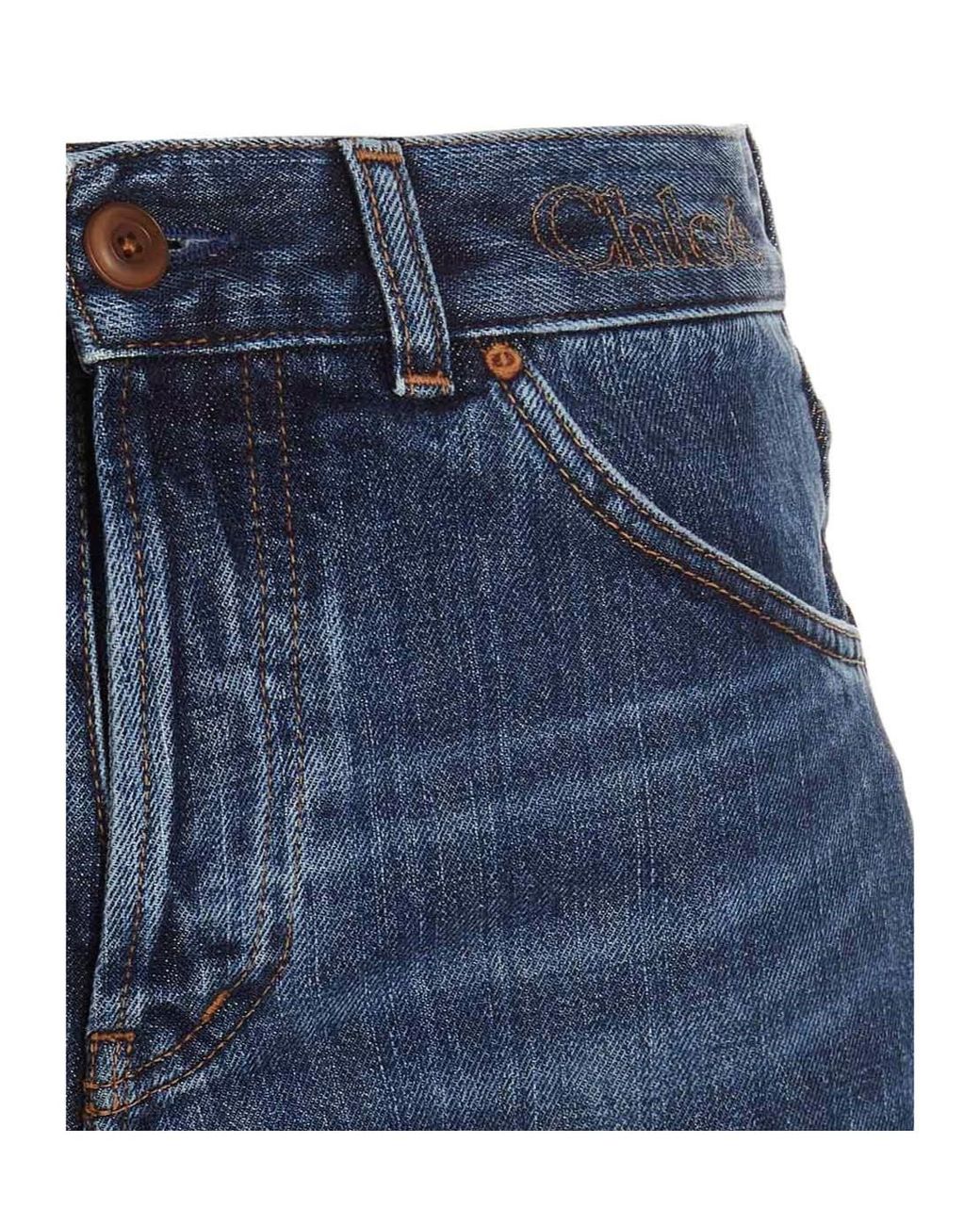 Chloé Blue Chloé High Waist Denim Shorts