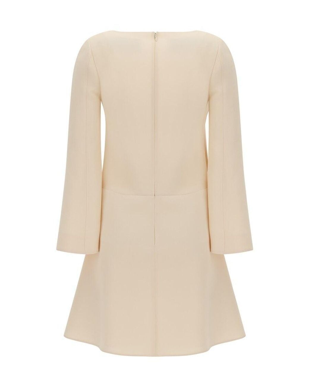 Valentino Natural V-Neck Slim Dress