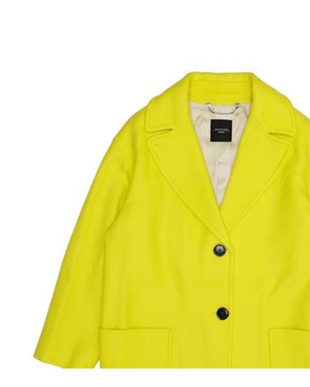 Weekend by Maxmara Yellow Single-Breasted Coat