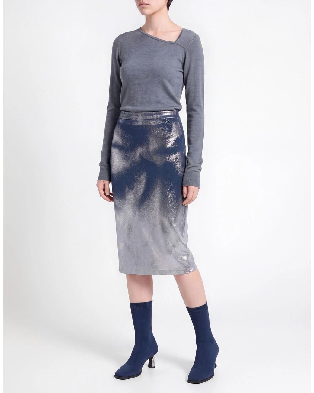 DIESEL Blue Midi Skirts