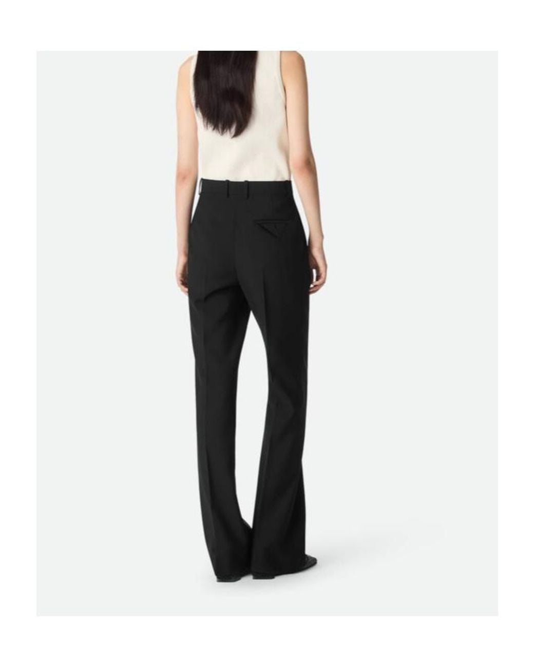 Bottega Veneta Black Light Wool Flared Trousers