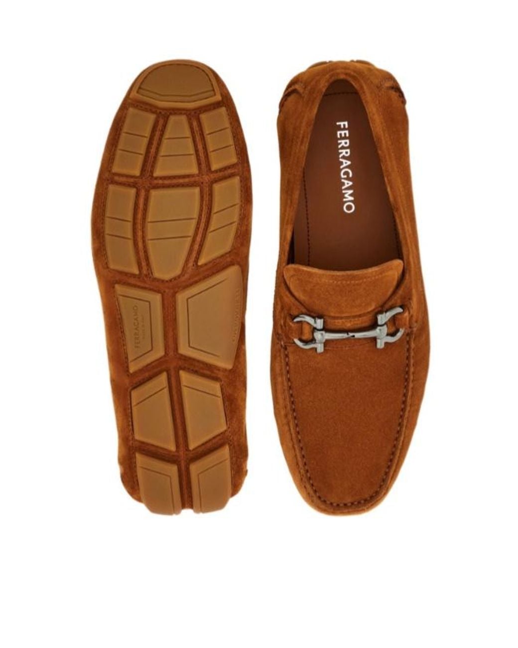 Ferragamo Brown Gancini Driver Ornament for men