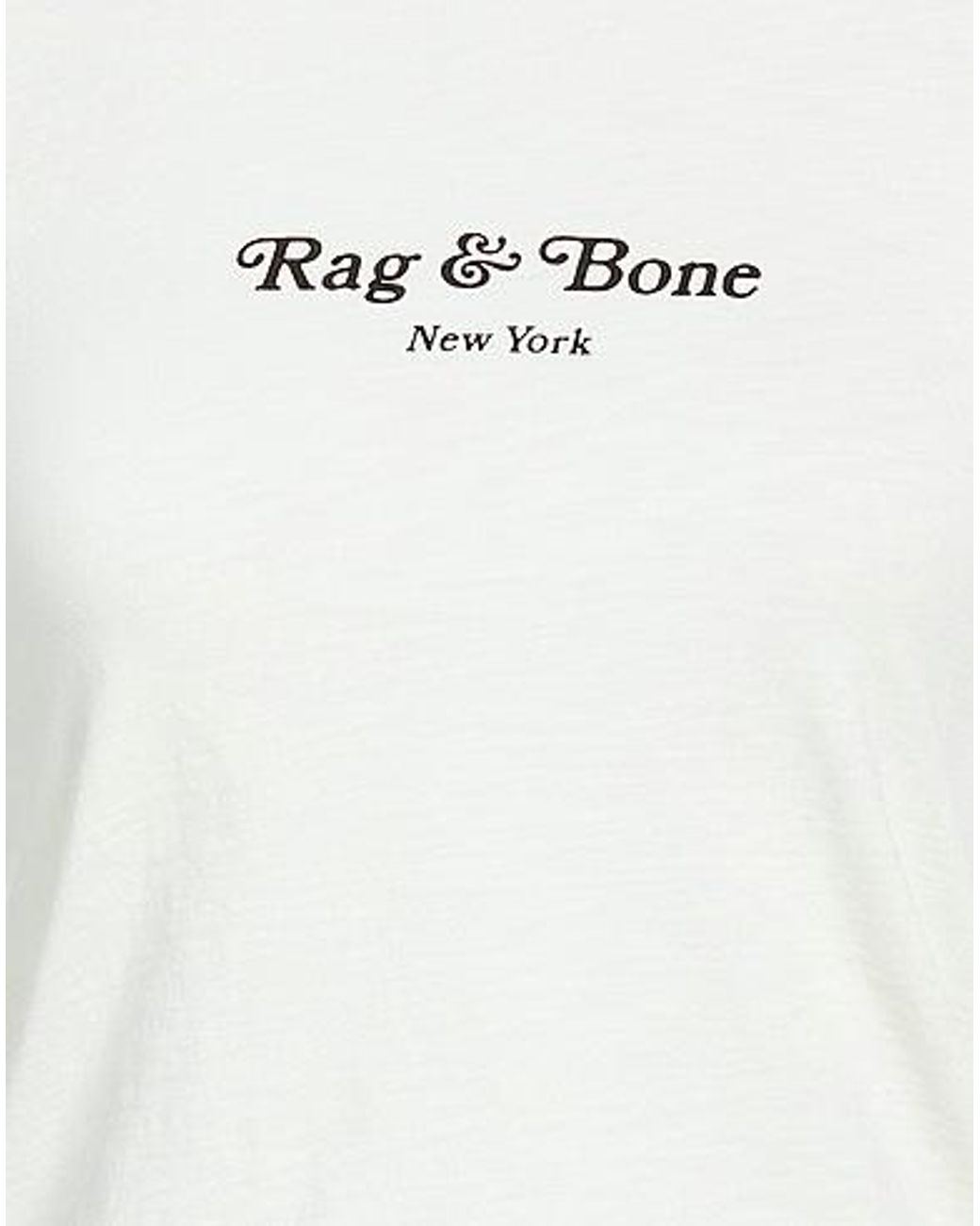 Rag & Bone White Simple Printed T-Shirt