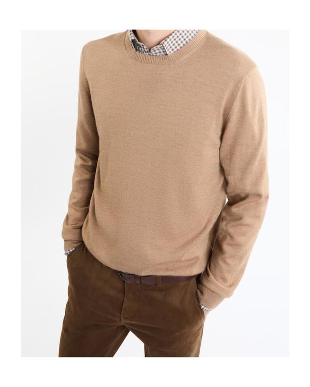 Fay Natural フェイリブクルーネックニットウェア for men