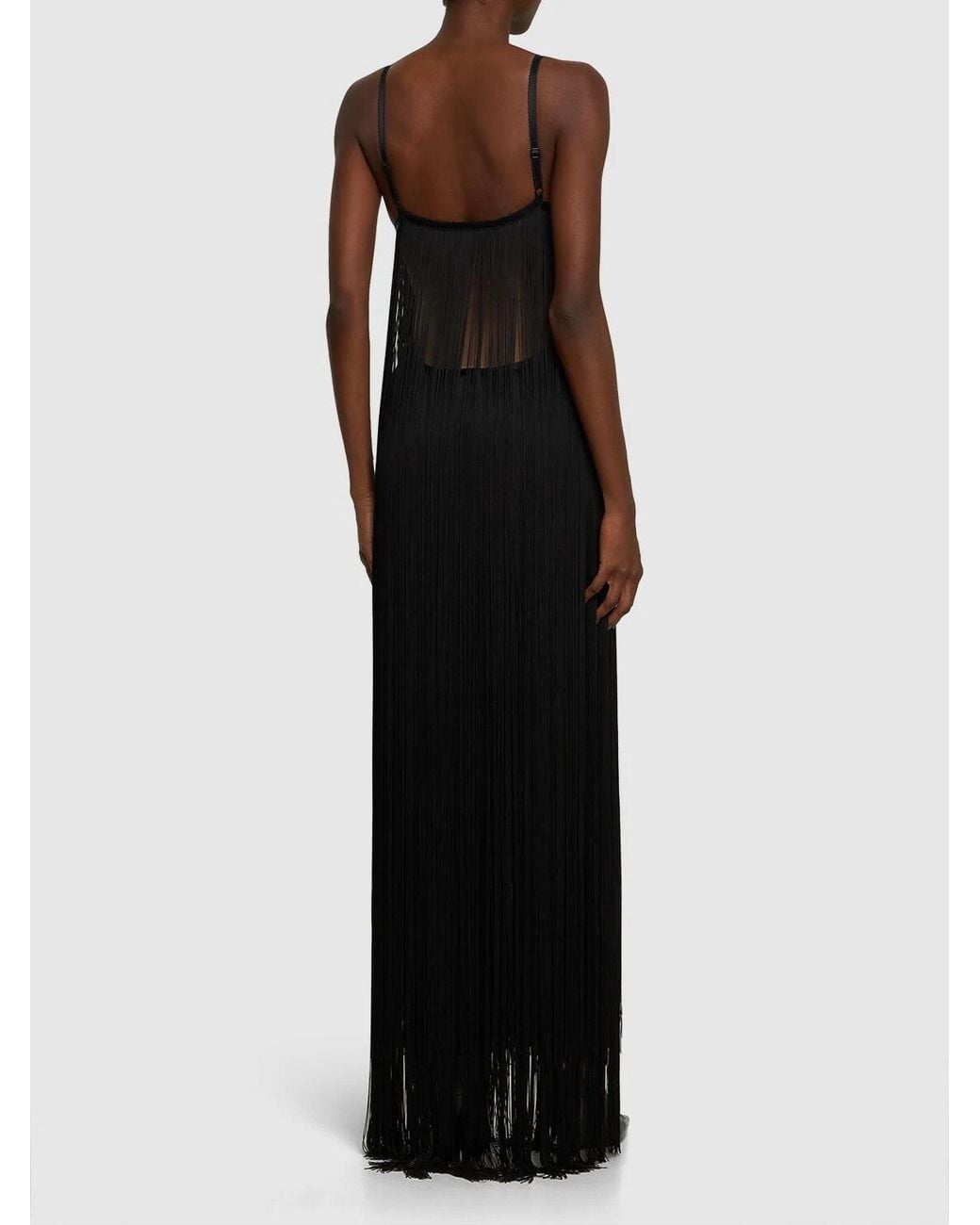 Alexander Wang Black Tassel Mesh Dress