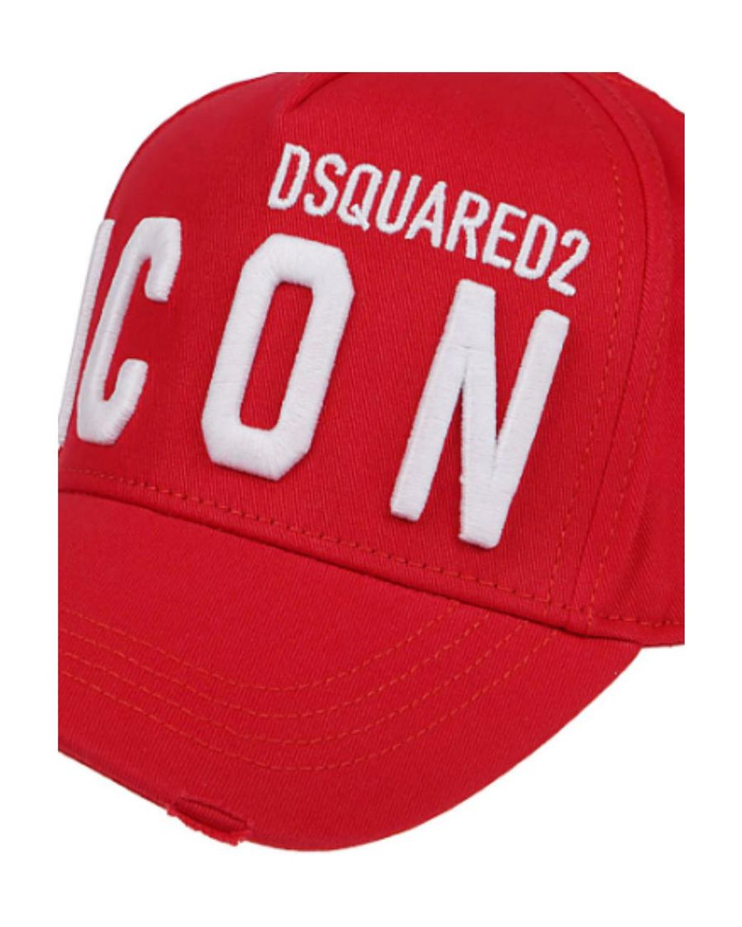 DSquared² Icon Logo Embroidered Distressed Baseball Cap for men