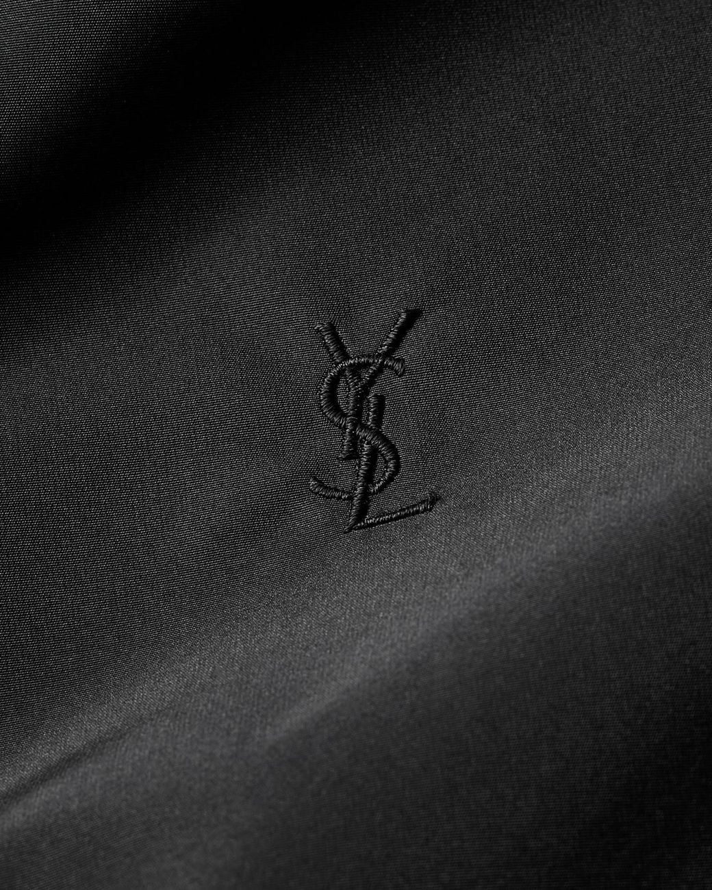 Saint Laurent Black Cassandre Zip-Up Windbreaker for men
