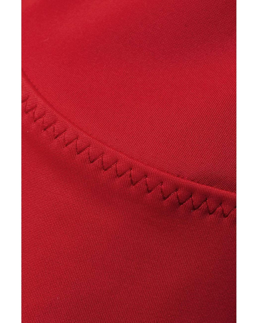 Norma Kamali Red High-Cut Swimsuit