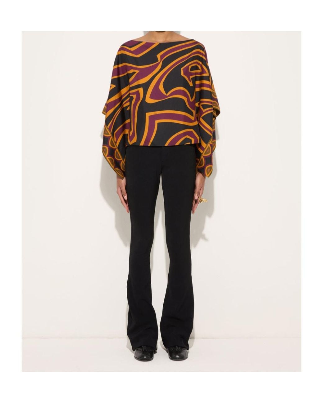 Emilio Pucci Multicolor Pucci Labirinto Print Satin Blouse
