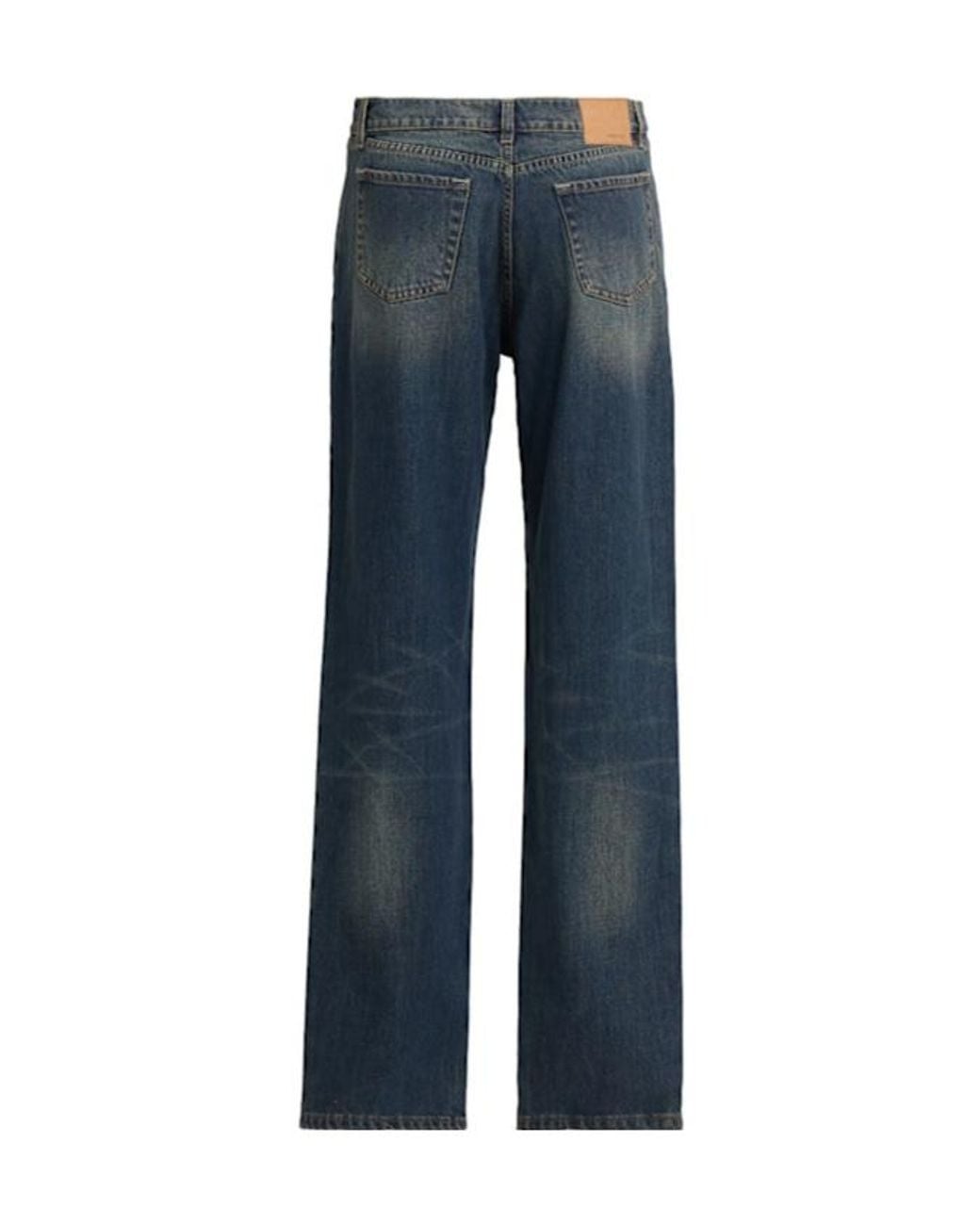 Magda Butrym Blue High-Waisted Wide-Leg Jeans