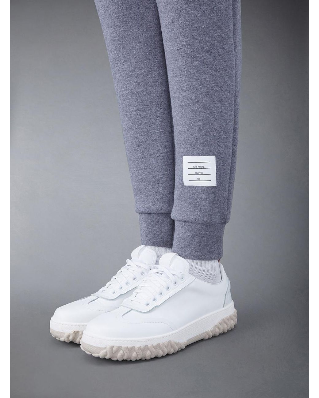 Thom Browne Black Four Bar Drawstring Joggers for men