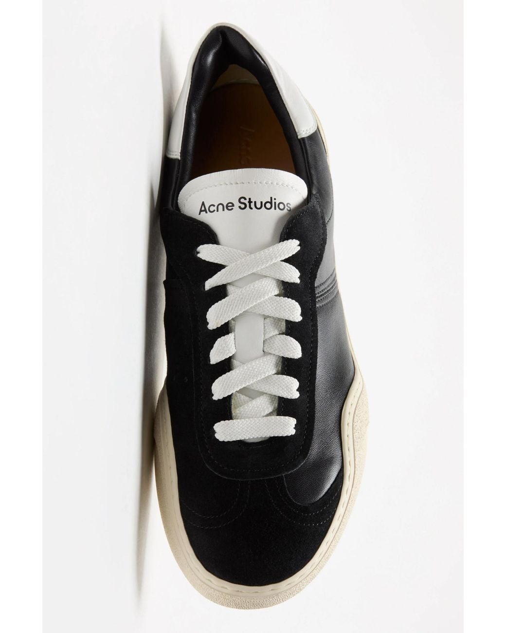 Acne Black Leather Sneakers for men