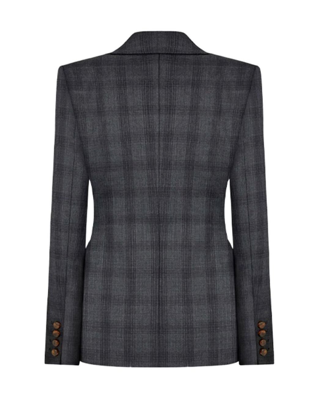 Blazé Milano Black Charmer Double-Breasted Checked Blazer