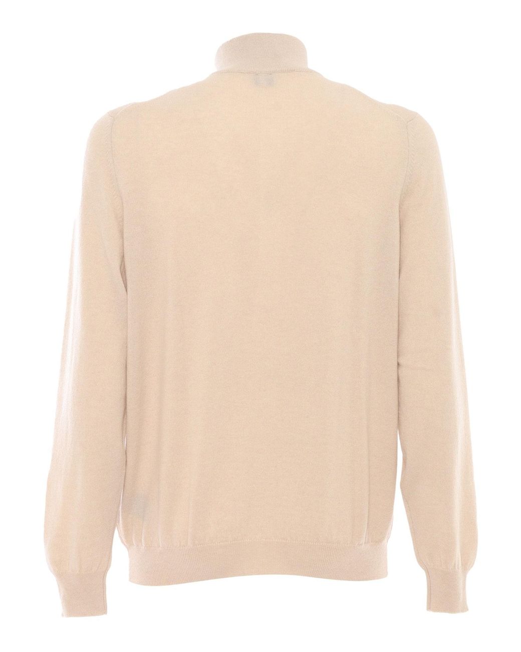 Fedeli Natural Long Sleeved Knitted Cardigan for men