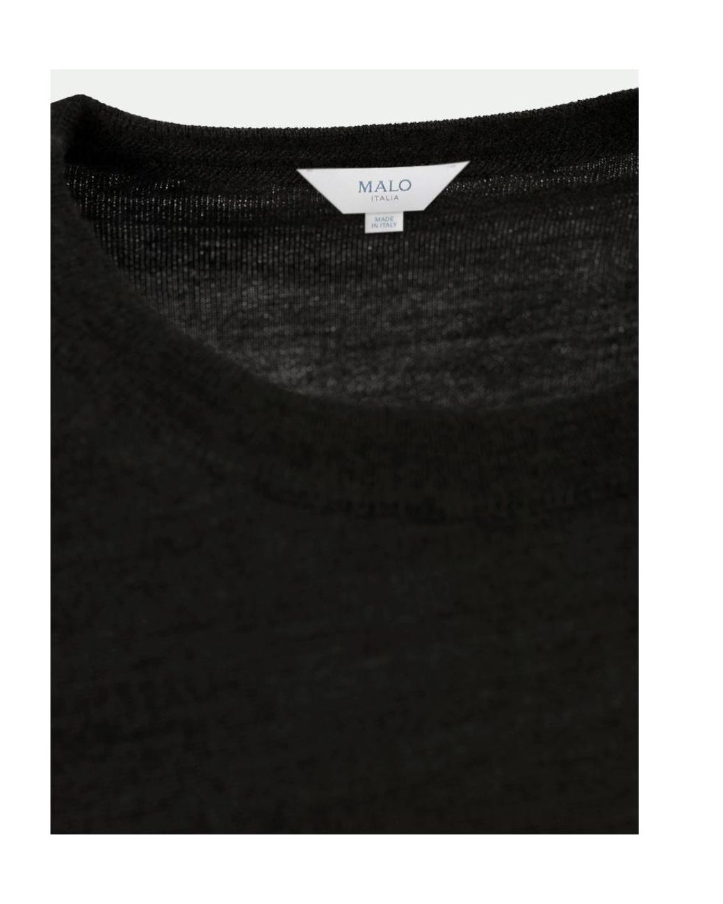 Malo Black Basic Crewneck Knitwear for men