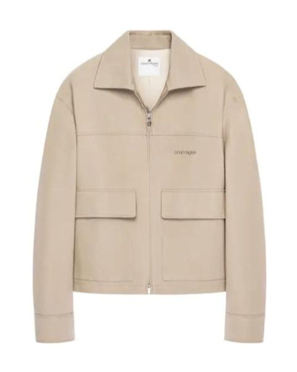 Courreges Natural Courrèges Double-Pocket Point Collar Jacket for men