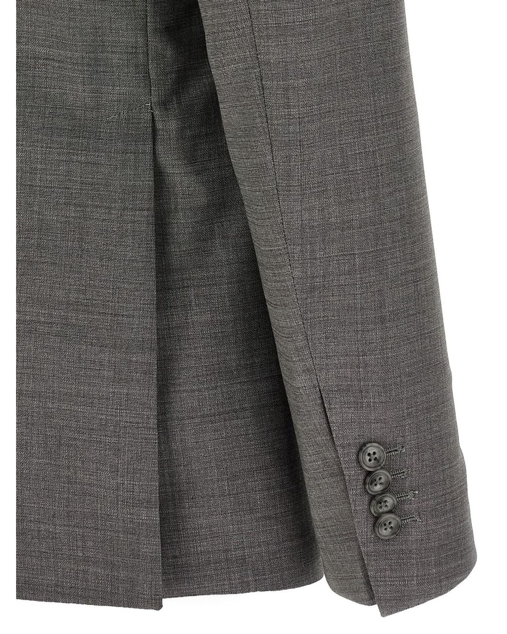 Tagliatore Gray Single-Breasted Tailored Suit for men