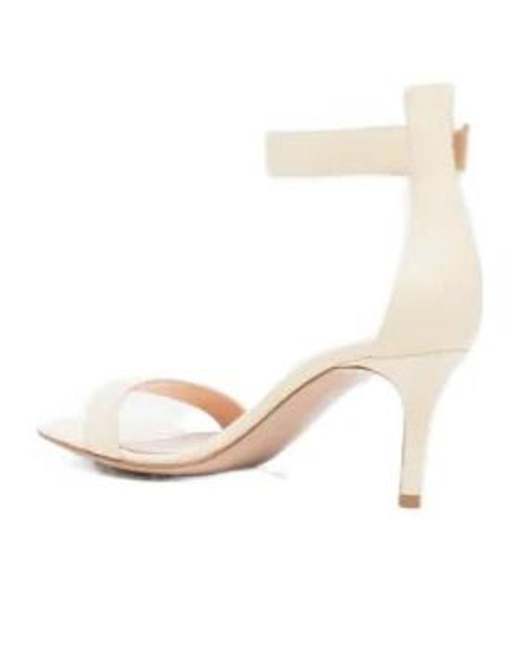 Gianvito Rossi White 65Mm Portofino Ankle-Strap Leather Sandals