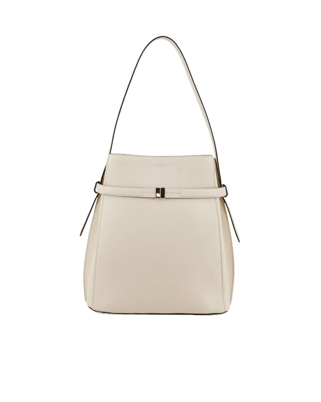 Totême White Totême Logo Printed Bucket Bag