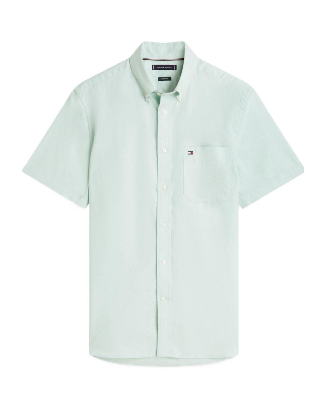 Tommy Hilfiger Blue Buttondown Collar Shortsleeve Shirt for men