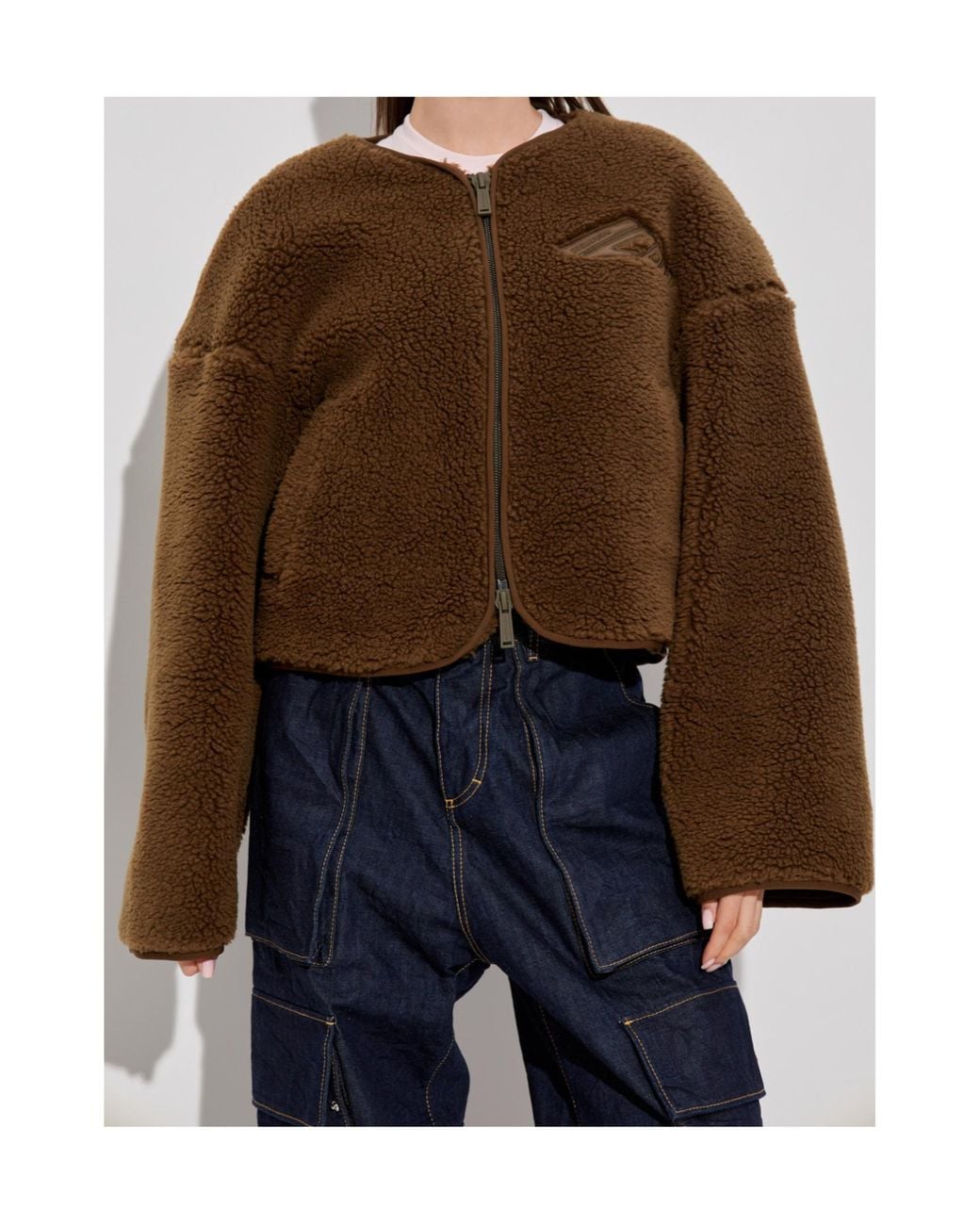 DSquared² Brown アイコンロゴ フリースジャケット