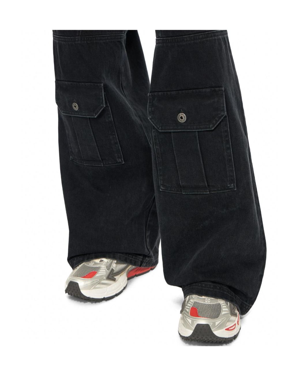 Off-White c/o Virgil Abloh Black Half Arrow Cargo Jeans for men