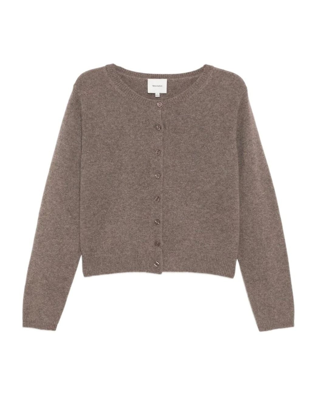 Reformation Brown K-Clara Cardigan