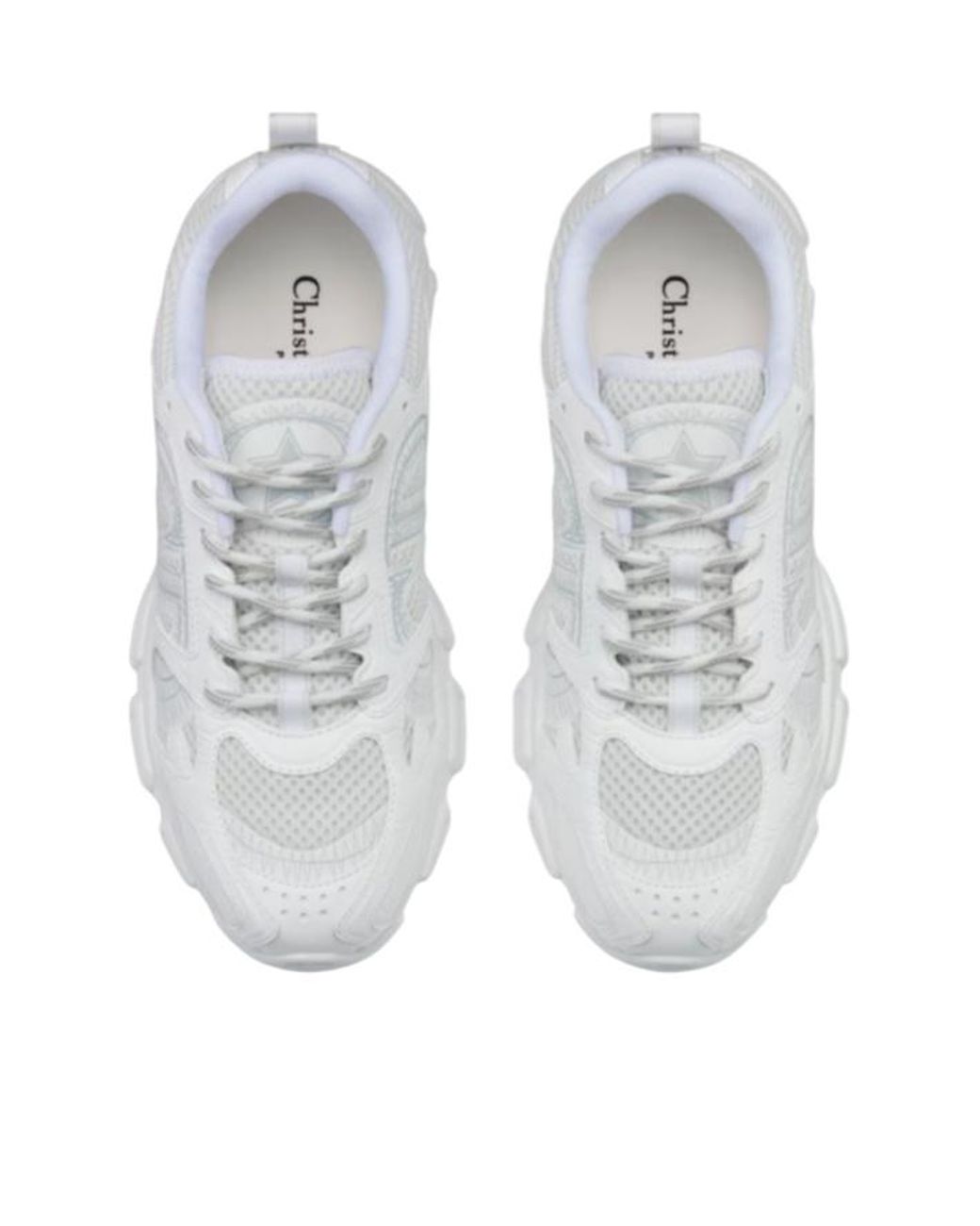 Dior White Chrono Lace-Up Sneakers