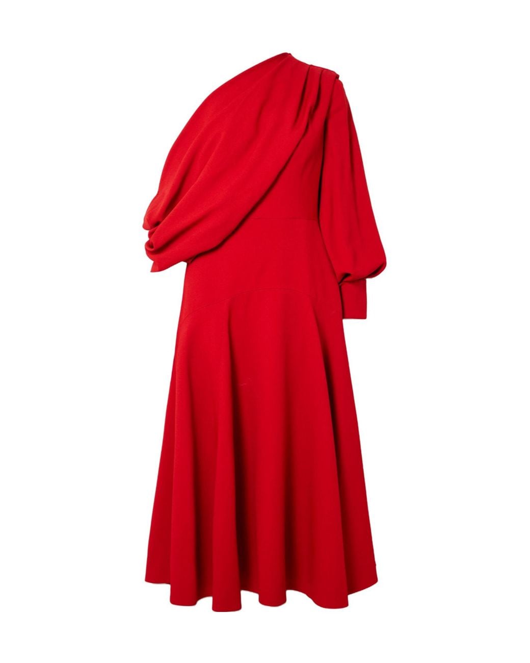Emilia Wickstead Red One-Shoulder Dress