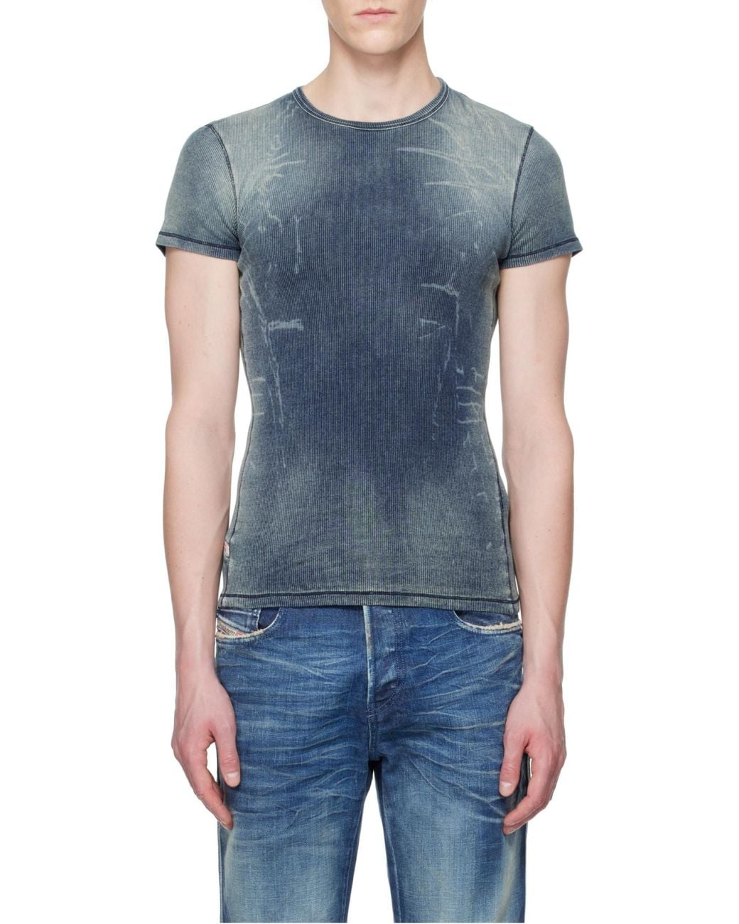DIESEL Blue T-Hans Crewneck T-Shirt for men