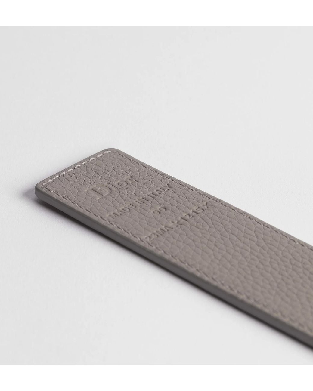 Dior Gray Reversible Belt Strap for men