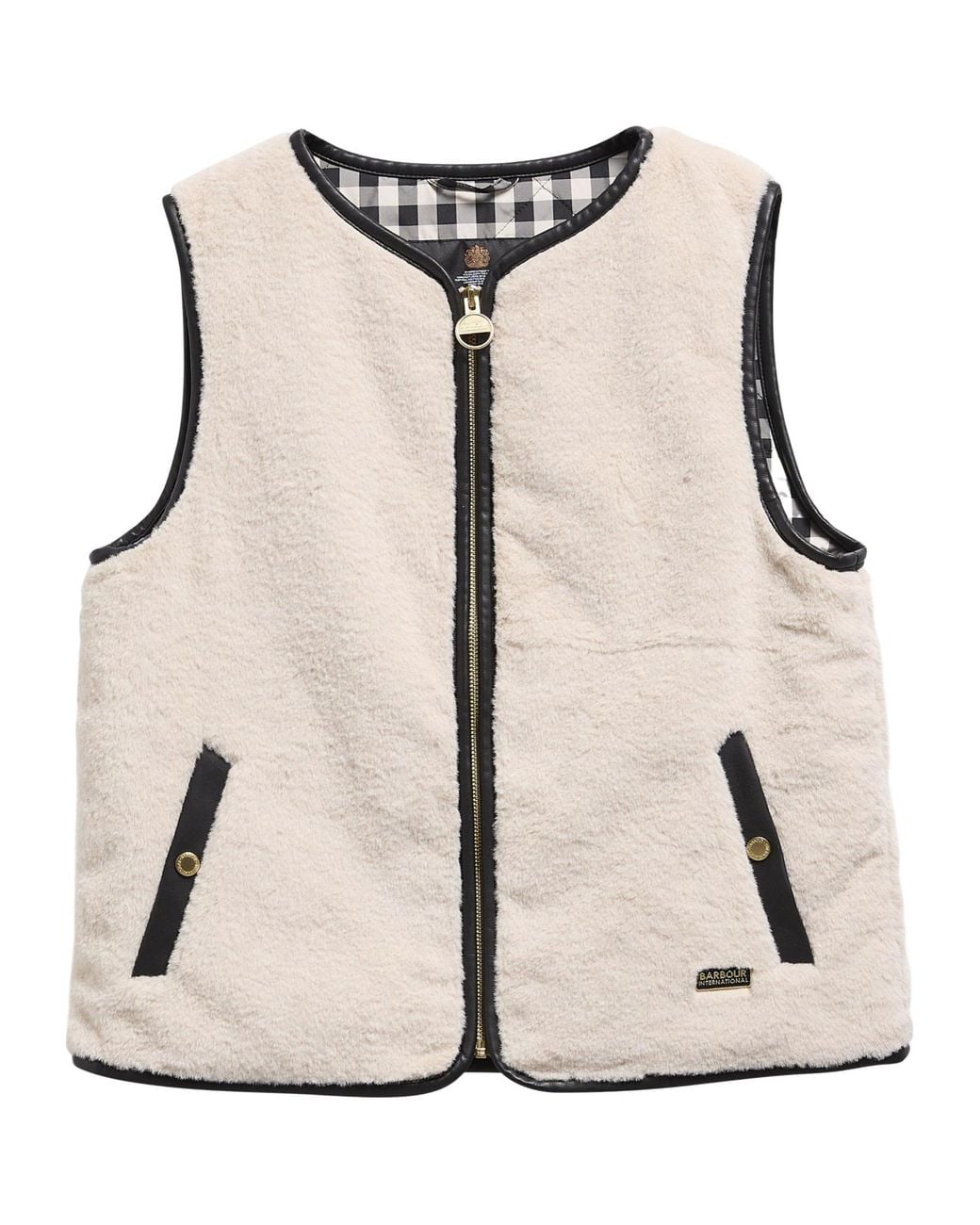 Barbour Natural Sherpa Zip Gilet