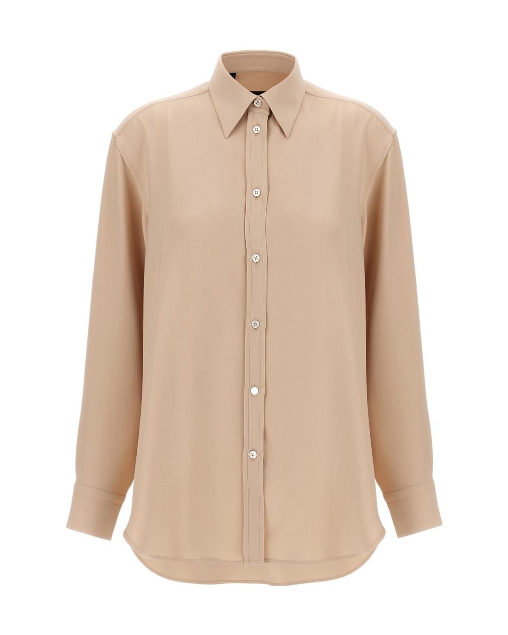 Brioni Natural Buttoned Oversized Shirt