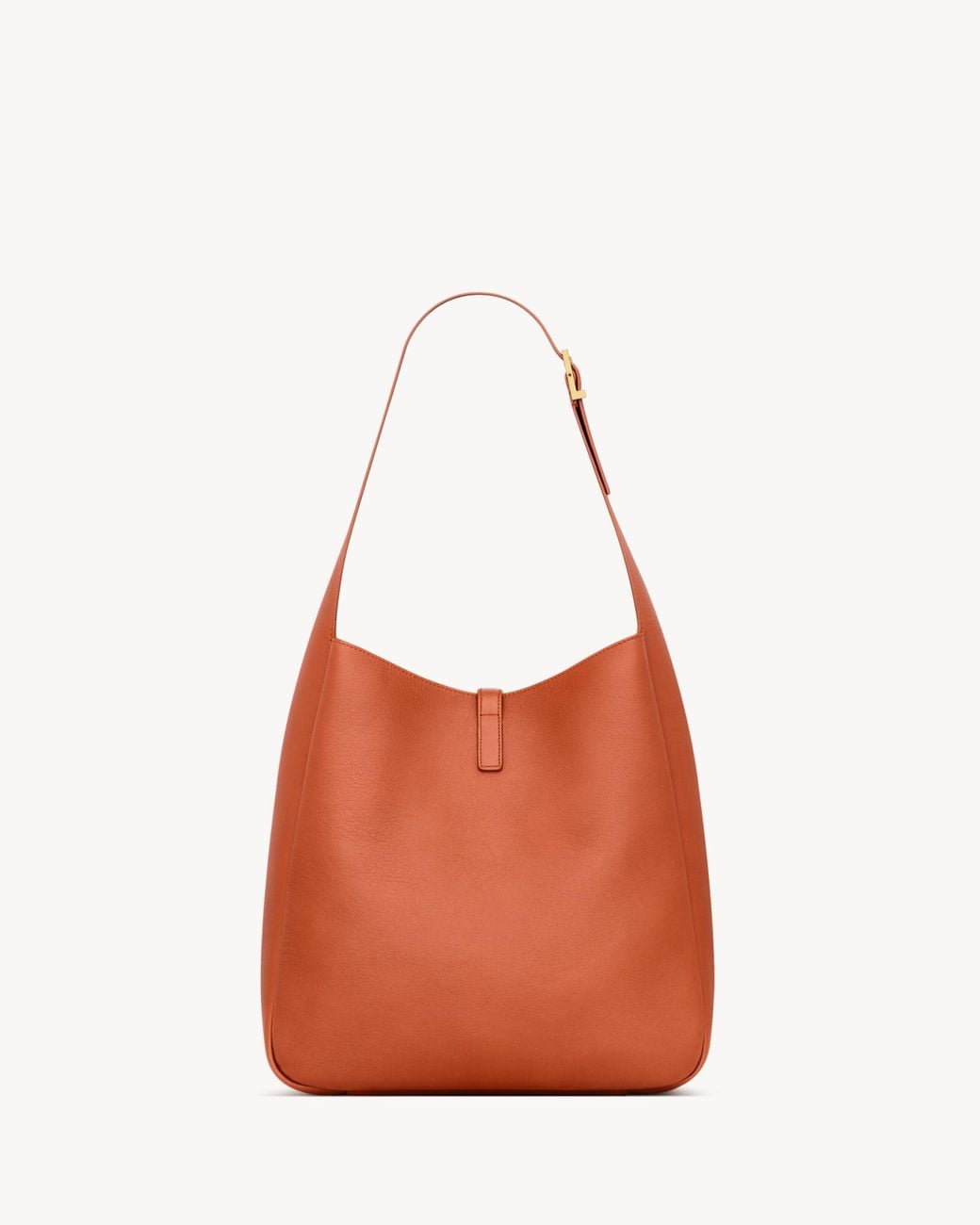 Saint Laurent Orange Monogram Hobo Shoulder Bag