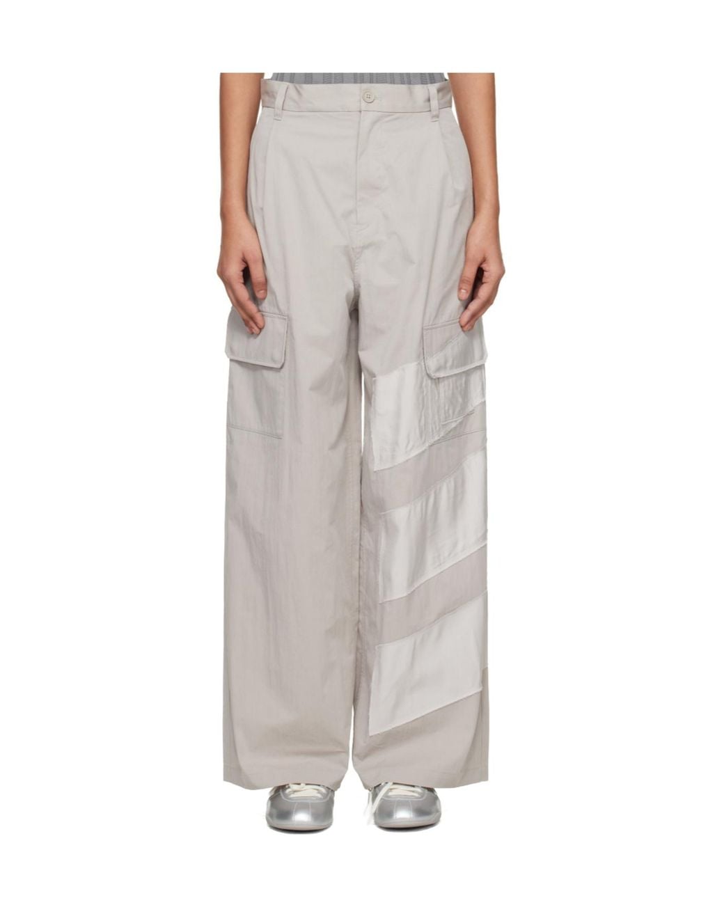 Y-3 Gray Wide Belt Loop Cargo Casual Pants