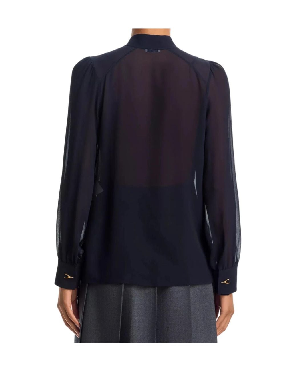 McQueen Blue Wishbone Blouse