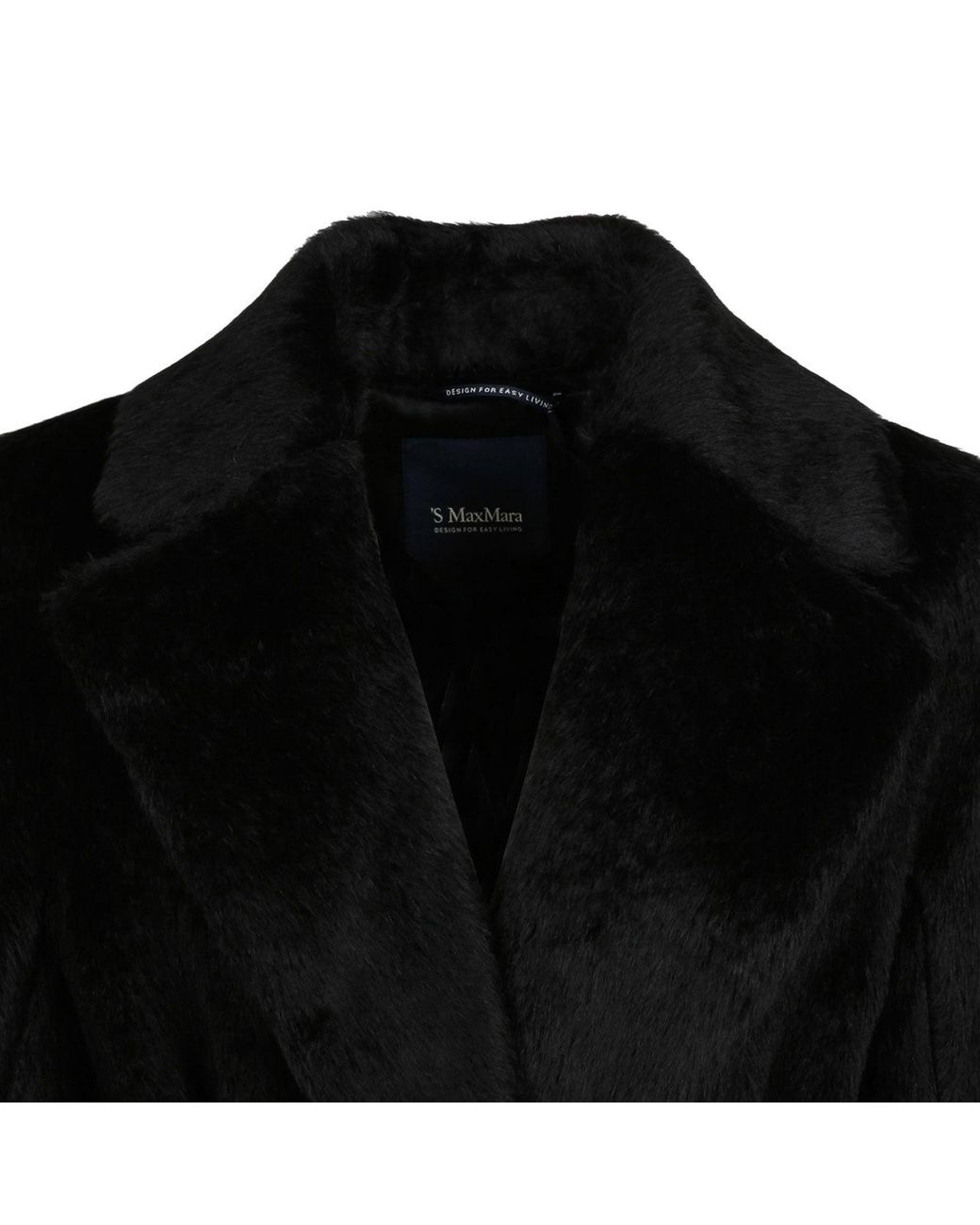 Max Mara Blue 'S Double-Breasted Oversized Coat