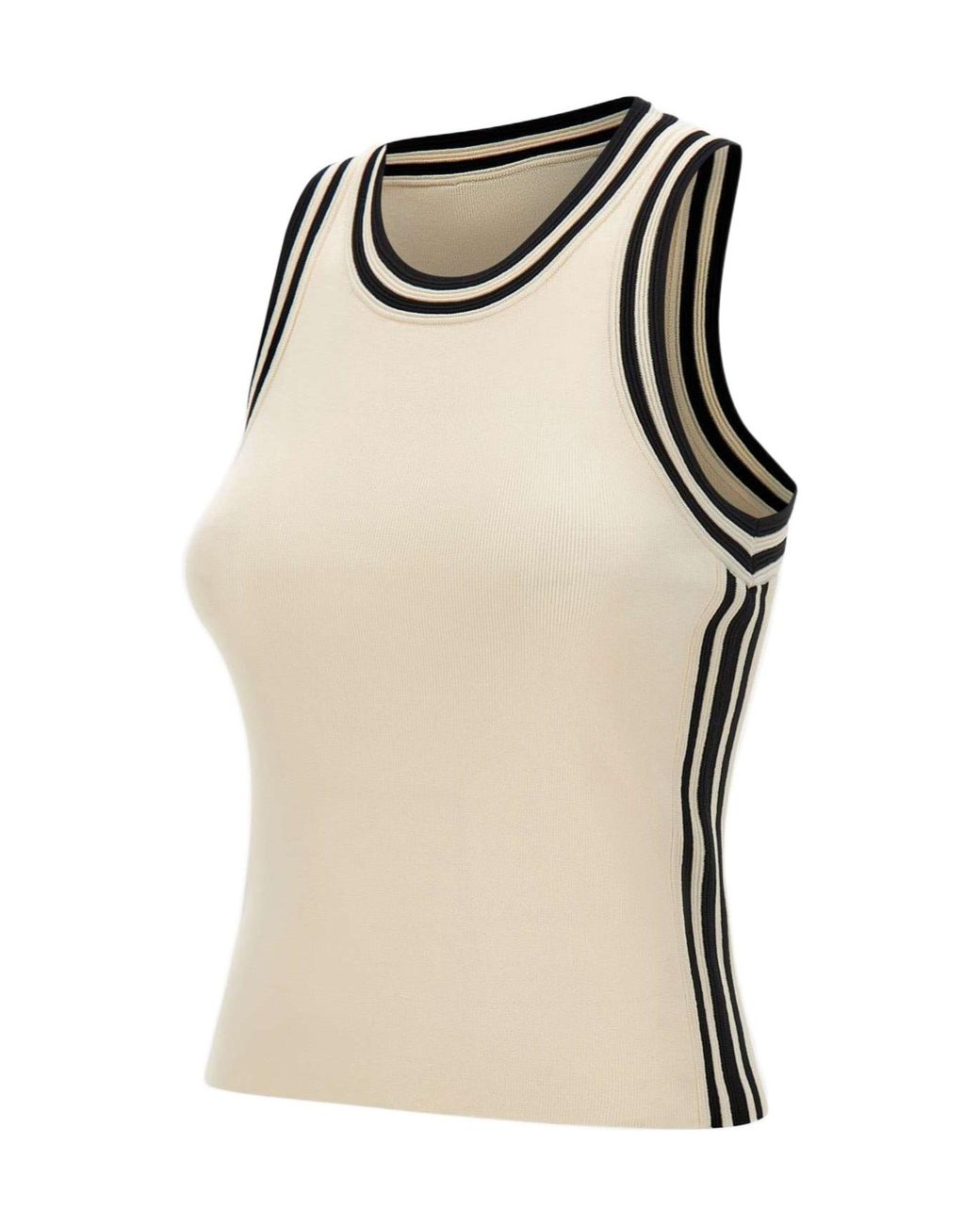 Kaos Natural Icona Cropped Knitted Top