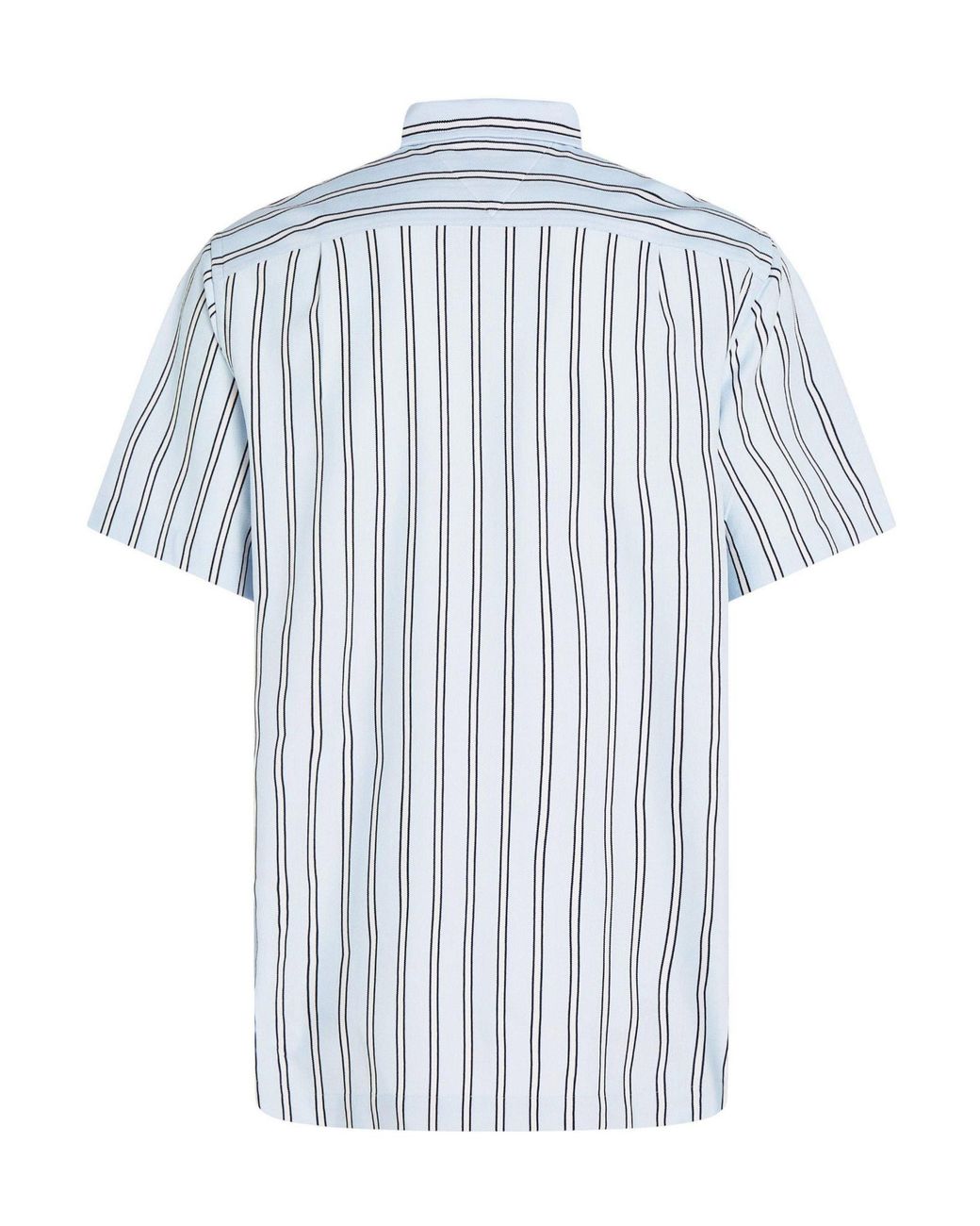 Tommy Hilfiger Blue Verticalstripe Campcollar Shortsleeve Shirt for men