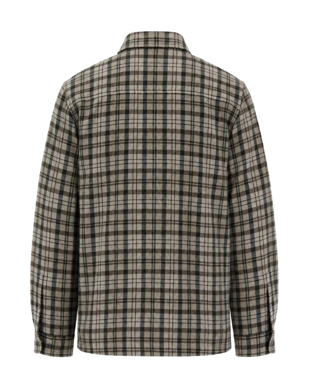 Woolrich Gray Checked Overshirt for men