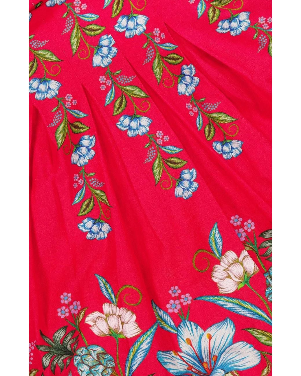 Farm Rio Red Sleeveless Drawstring Mini Dress