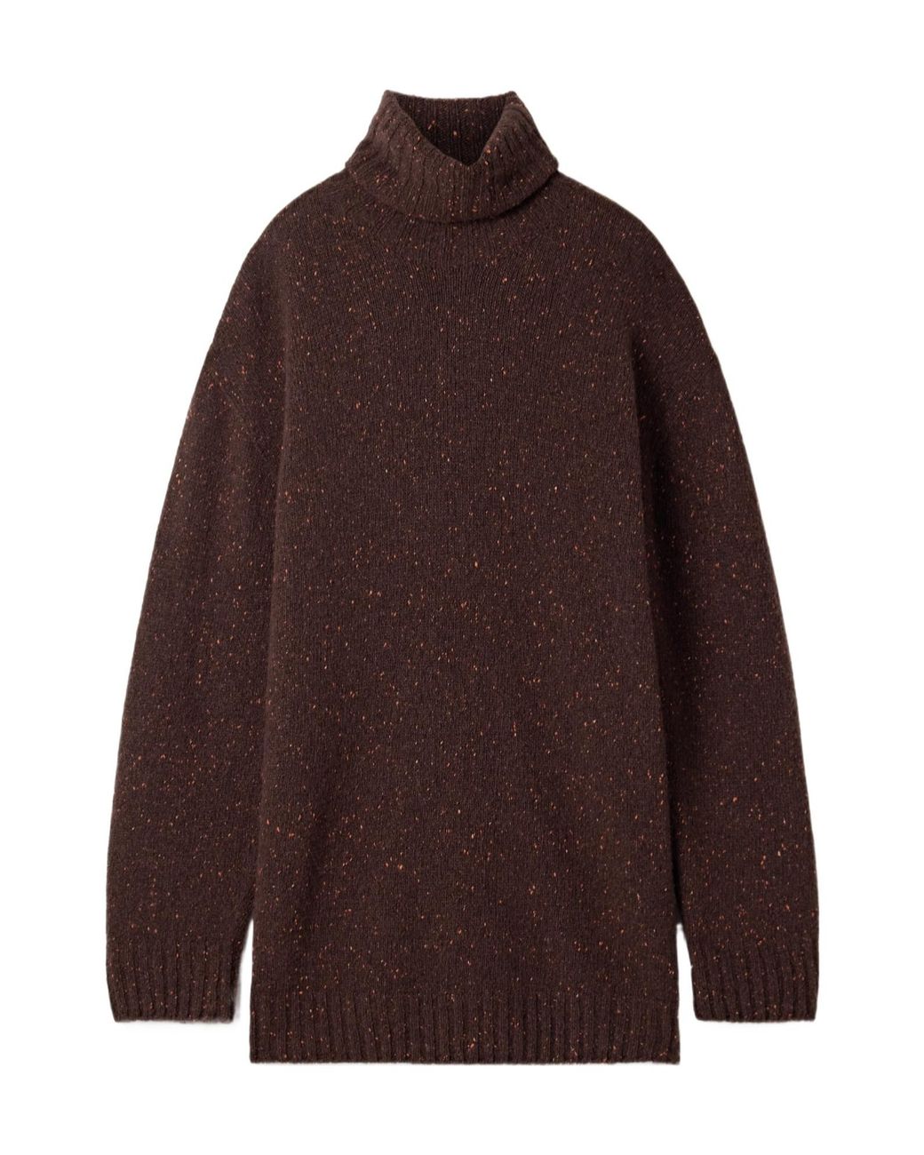 The Row Brown Mirai Cashmere Turtleneck Sweater