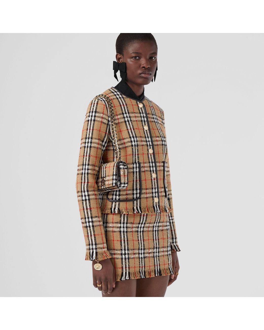 Burberry Natural Lola Foldover Crossbody Bag