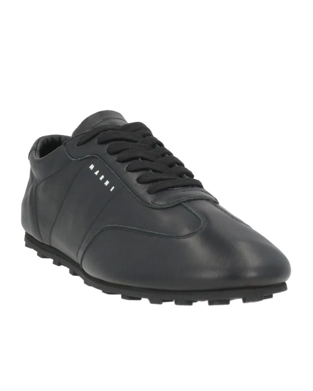 Marni Brown Simple Leather Sports Shoes