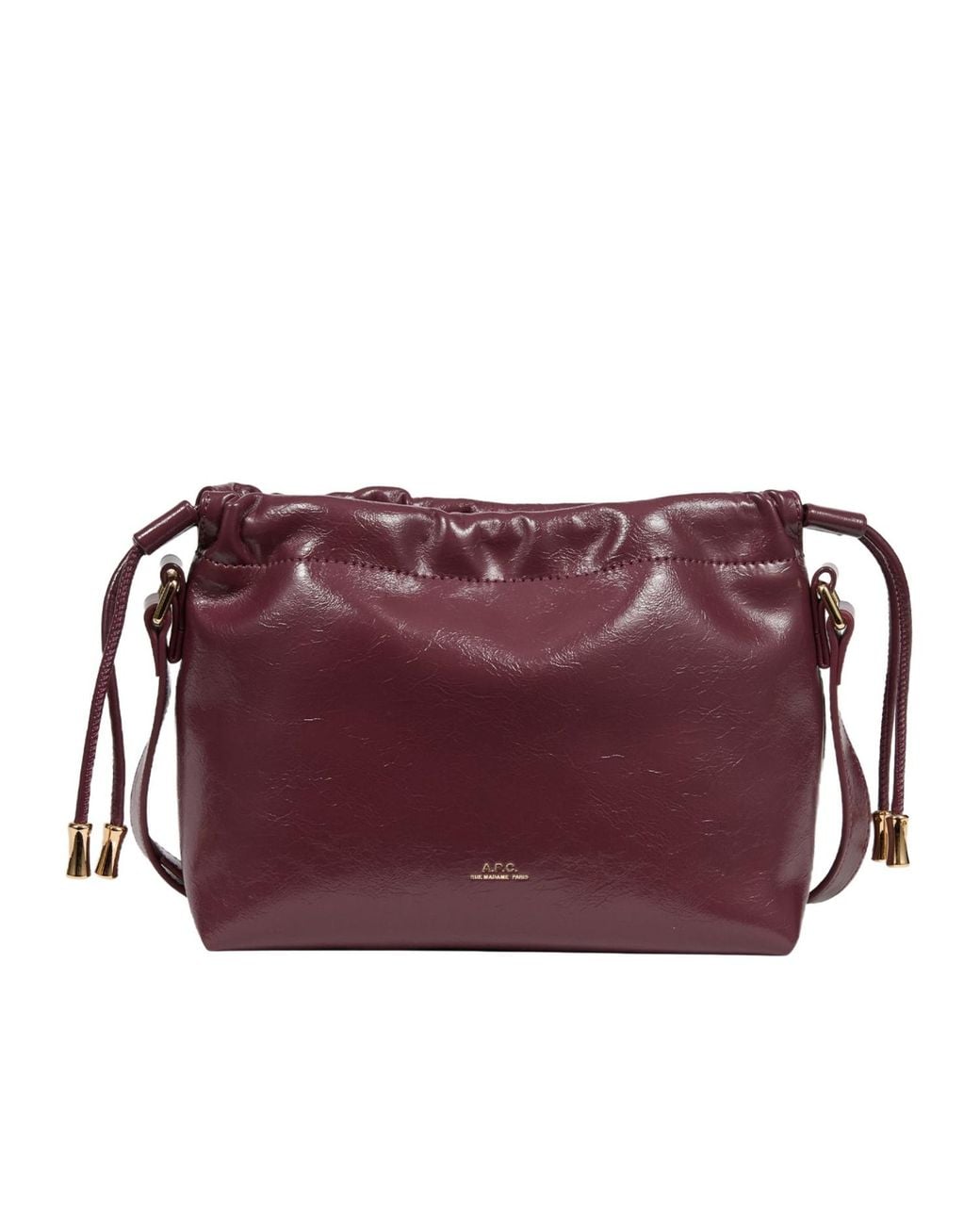 A.P.C. Purple Logo-Print Shoulder Bag