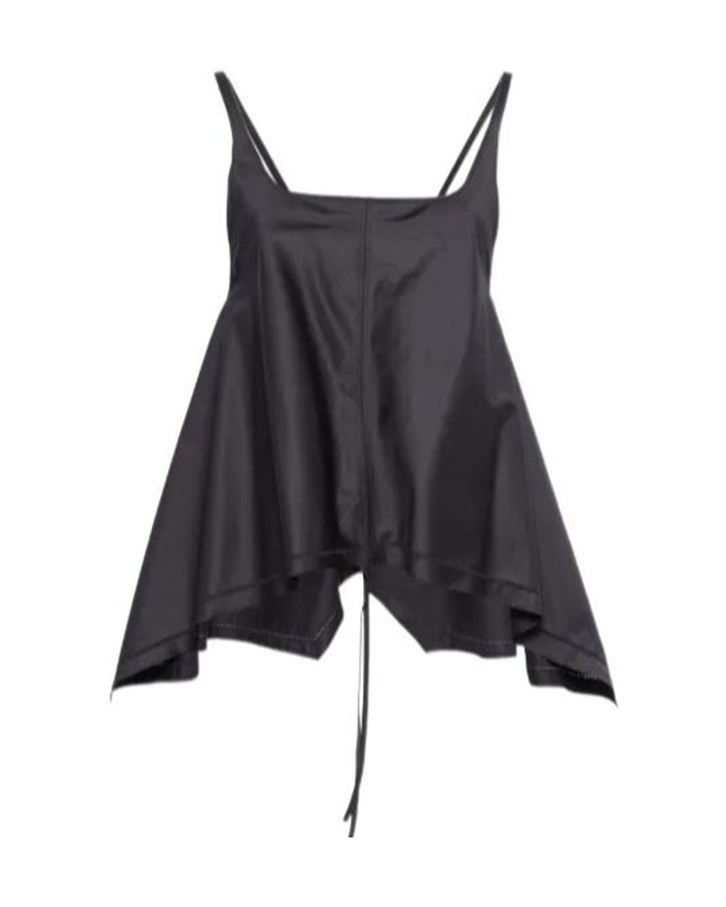 Low Classic Black A-Line Tie-Back Blouse