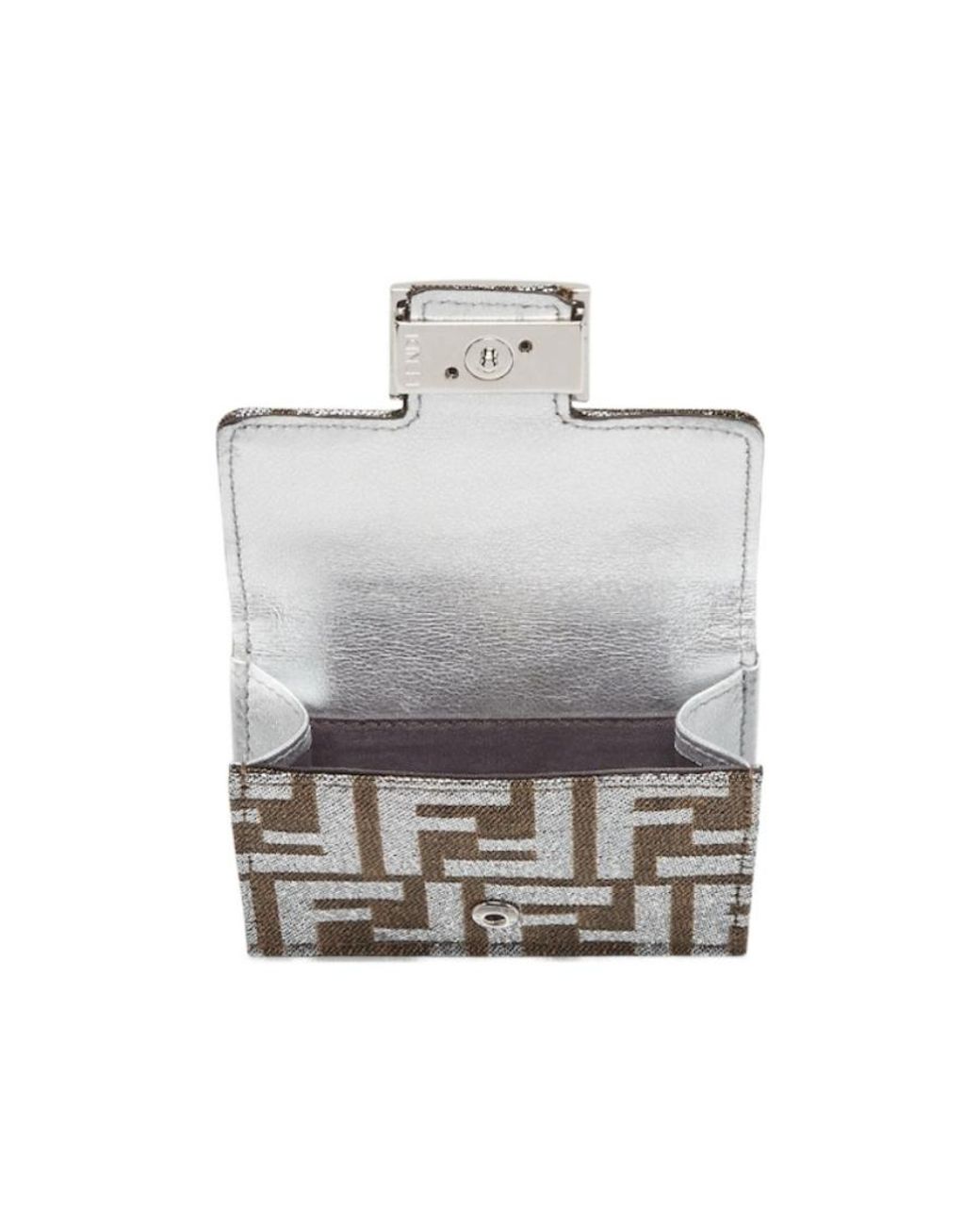 Fendi White Monogrammed Tri-Fold Wallet